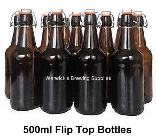 Mangrove Jack's 500ml Brown Swing Top Beer Bottles