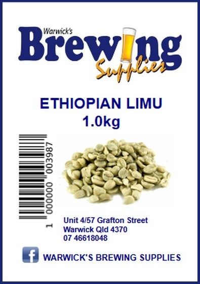 Warwick's Brewing Supplies Ethiopian Limu Green Coffee