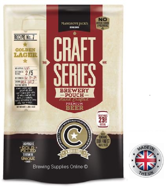 Mangrove Jack's Craft Series Golden Lager | Home Brew Beer Kit