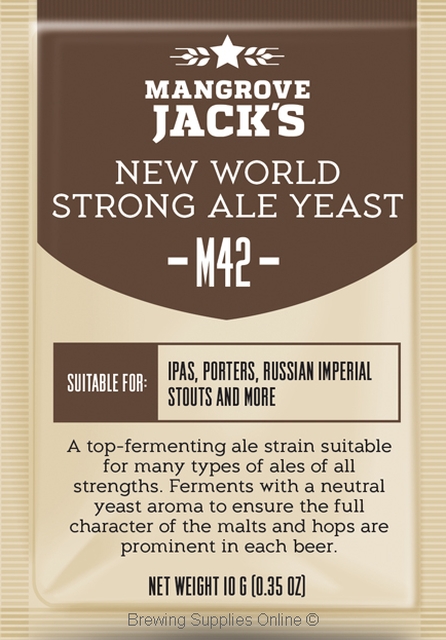 Brewing Supplies Online Mangrove Jack's Craft Series New World Strong Ale Yeast M42
