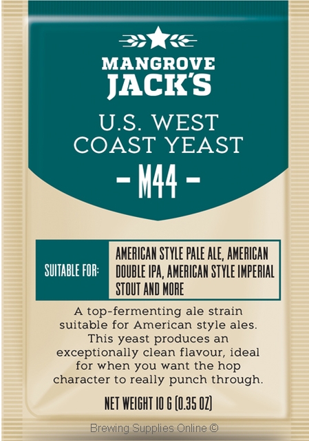 Brewing Supplies Online Mangrove Jacks Craft Series US West Coast Yeast M44