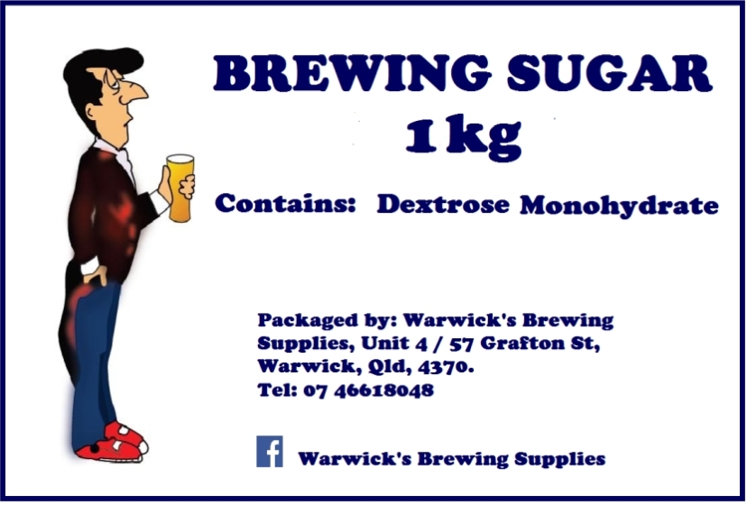Warwick's Brewing Supplies 1.0kg Brewing Sugar