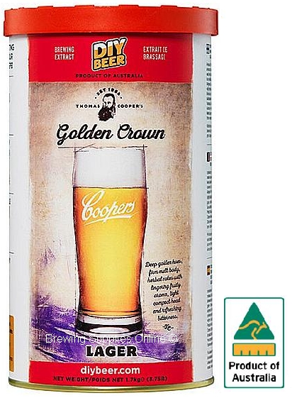 Thomas Coopers Craft Series Golden Crown Lager Home Brew Beer kit