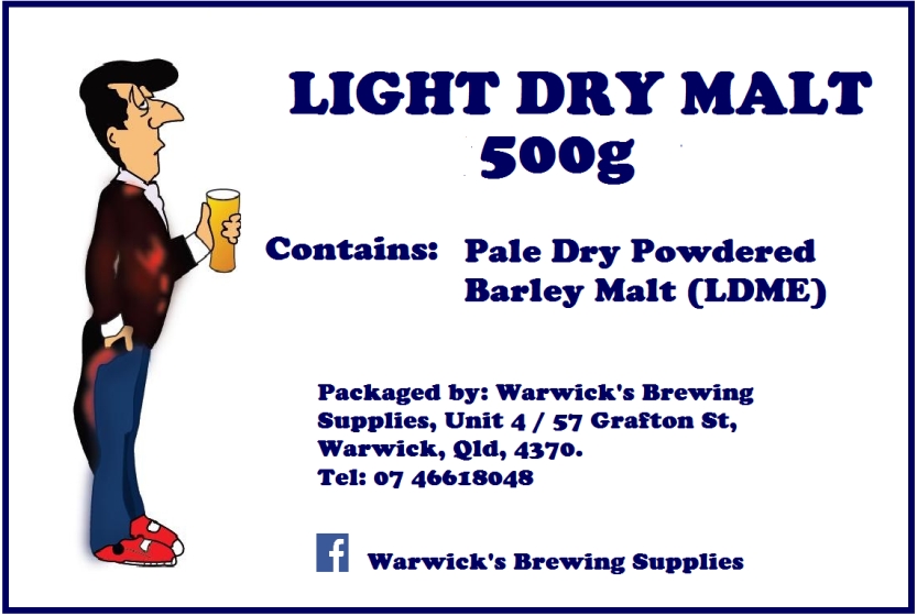 Home Brewing Supplies Light Dry Malt 500g