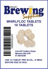Warwick's Brewing Supplies Whirlfloc Tablets